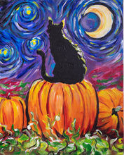 Kép betöltése a galériamegjelenítőbe: Halloweeni Cica - Online festési csomag
