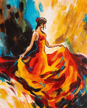 Kép betöltése a galériamegjelenítőbe: Táncoló nő  - Online festési csomag
