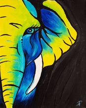 Kép betöltése a galériamegjelenítőbe: Zöld Elefánt  - Online festési csomag
