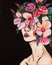 Kép betöltése a galériamegjelenítőbe: Virágosnő  - Online festési csomag
